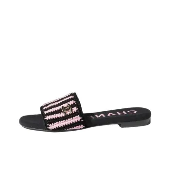 CHANEL Slide Slippers Women's Pink
