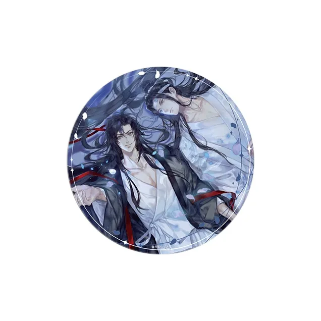 GUANGBO X The Founder Of Diabolism Tinplate Badge Lan Wangji Lan Zhan Wei Ying Badge Clear Dream Galaxy Anime Merch-4