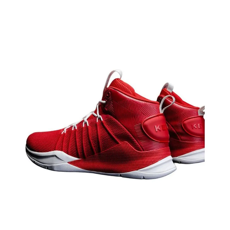 KELME Anti-Slip Wear-Resistant High-Top Basketball Shoes Men's Red-2