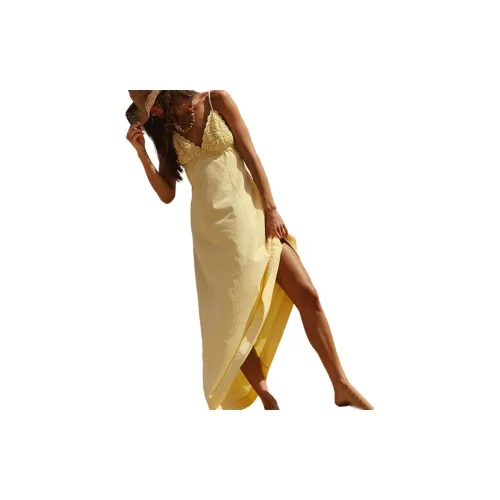 FREE PEOPLE Slip Dresses Women's Mellow Yellow