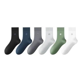 H-YXIANG Mid-Calf Socks Men's 6 Pack