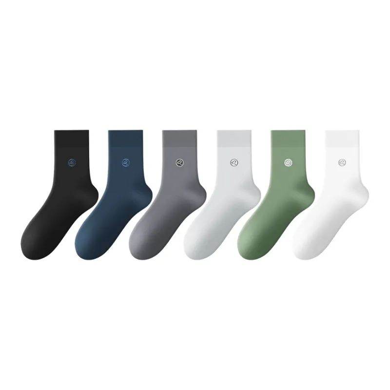H YXIANG Mid Calf Socks Men's 6 Pack-0