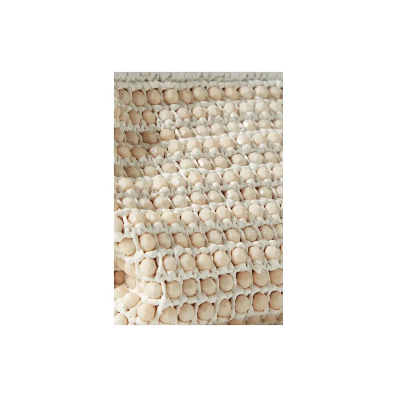 Loeffler Randall Raffia Fiber Combined With Plastic Crossbody Bag Shoulder Bag Medium Size Women's White-3