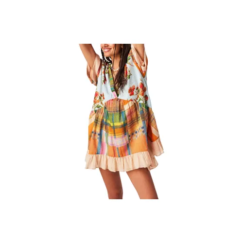 FREE PEOPLE Short-Sleeved Dresses Women's Spring Combo/Spring Combo Set