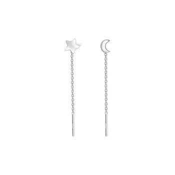 LUYUO S999 Fine Silver Drop Earrings Women's