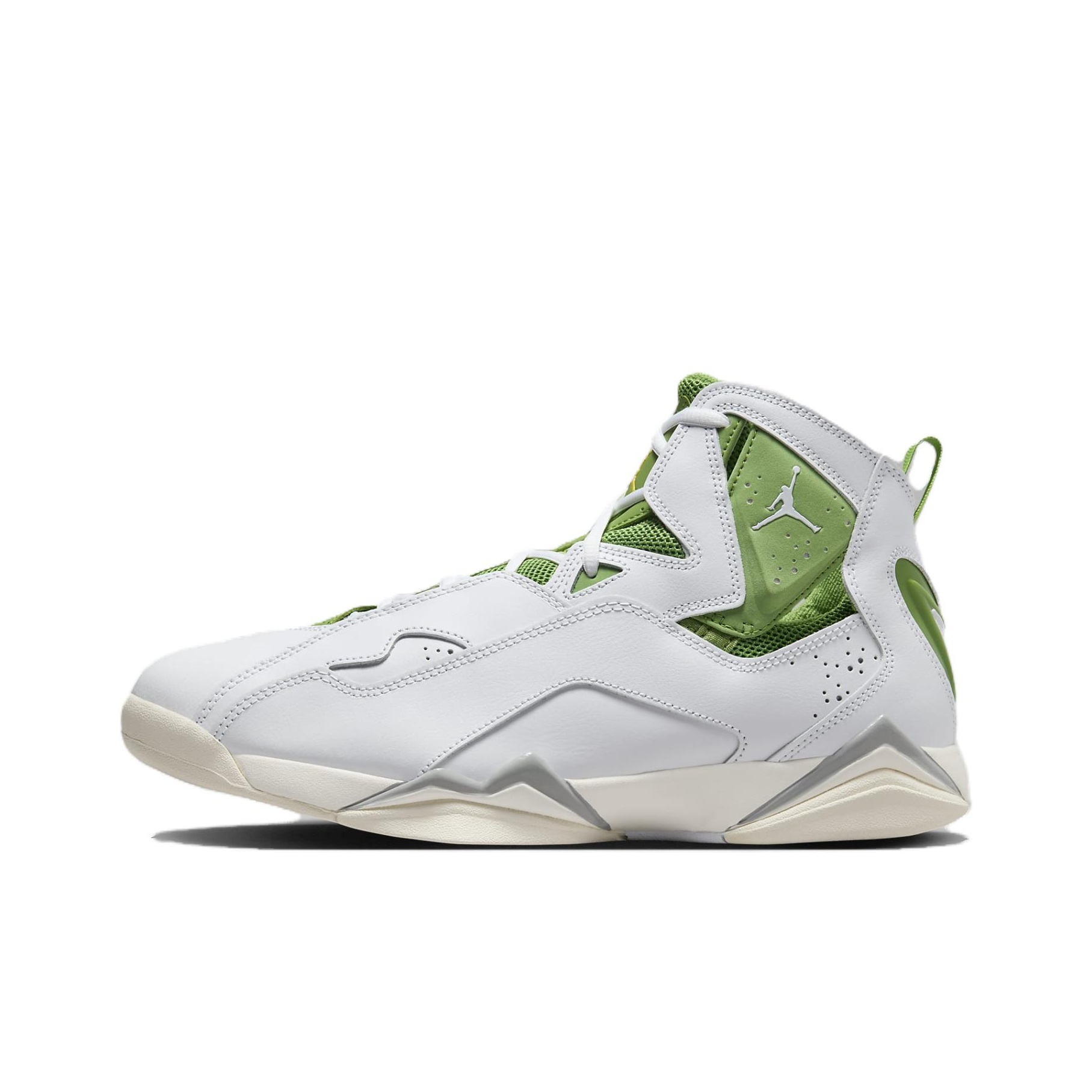 Jordan True Flight Cushioned Slip Resistant High Top Vintage Basketball Shoes Men s White Green