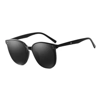 MK MINGKU Plate Frame Irregular Shape Sunglasses Unisex Black