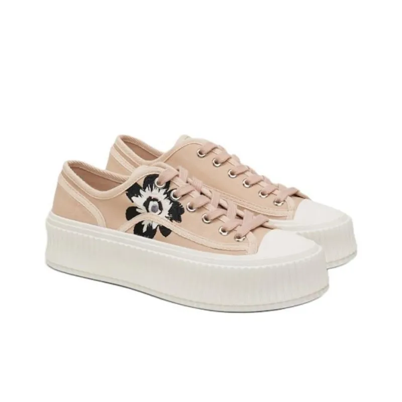 DOROTHEE SCHUMACHER Floral Sportiness Low-Top Canvas Shoes Women's Beige-2
