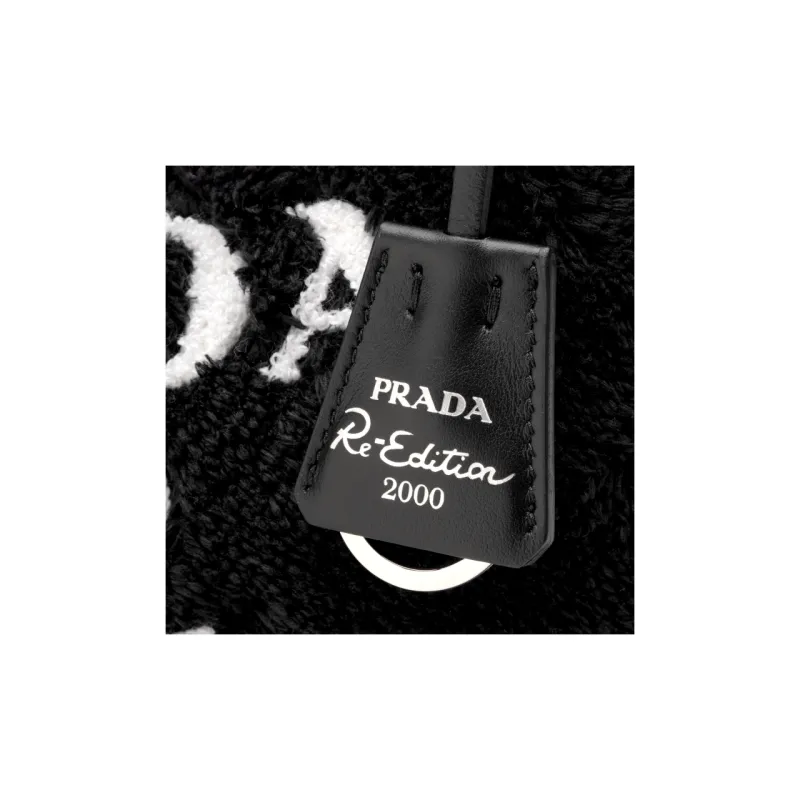 PRADA Re Edition Terry Fabric Shoulder Bag Handbag Shoulder Bag Women's Black-7