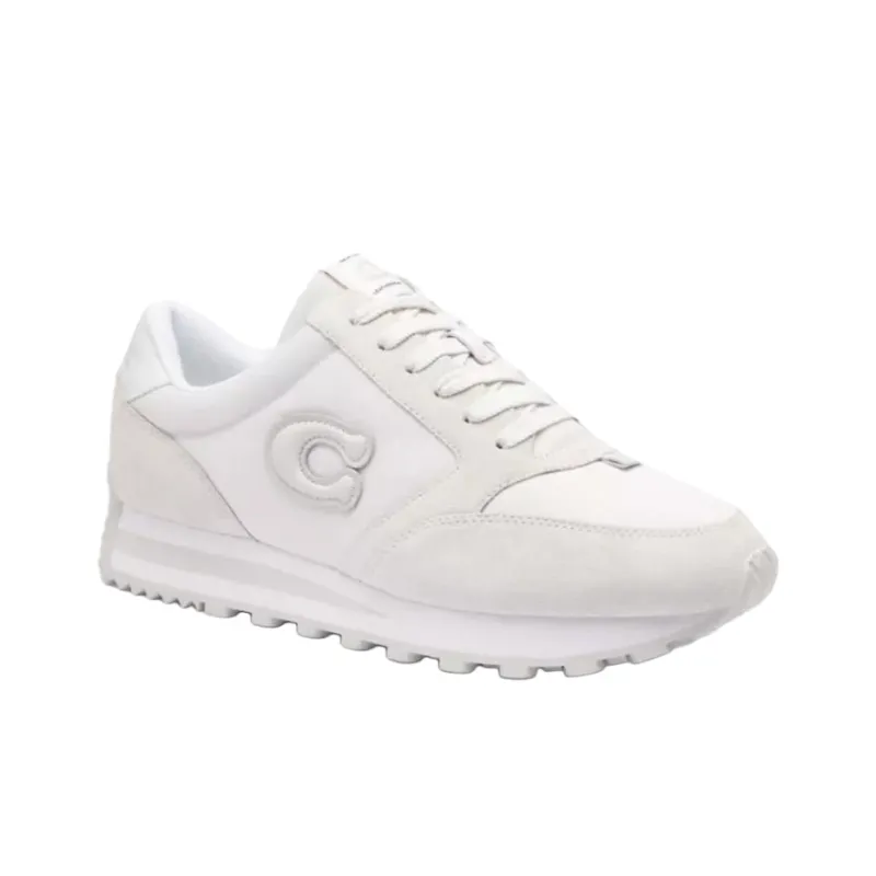 COACH Low Top Casual Shoes Men's White-2