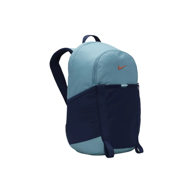 Nike Polyester With Nylon Backpack Regular Unisex Denim Turquoise & Midnight Marine Blue & Vintage Coral-1