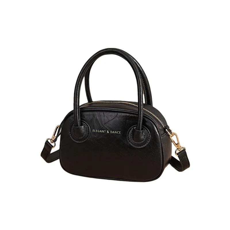Marino Orlandi Hand-Woven Grain Cow Leather Shoulder Bag Portable Handheld Small Bag Regular Women's Black/Ecru-9