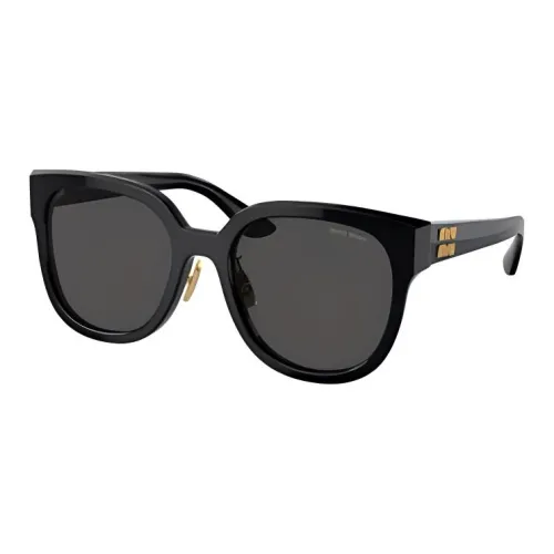 MIU MIU Irregular Shape Sunglasses Women's Black