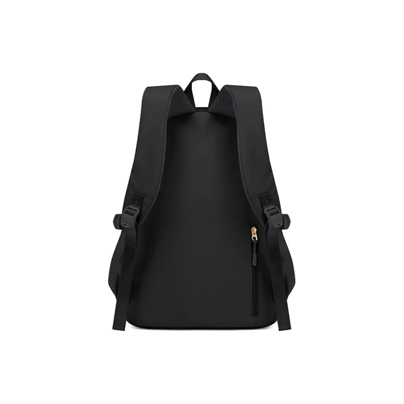 MAKEUP KITTEN Nylon Fabric With Synthetic Leather School And Work Travel Bag Backpack Regular Unisex Black/Khaki-4