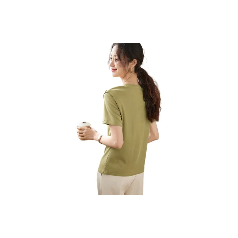 Mo Han Yi Mei T Shirt Women's Green-1