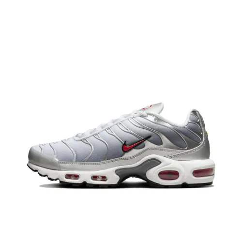 Nike Air Max Plus Running Shoes Unisex Low-Top Gray Red