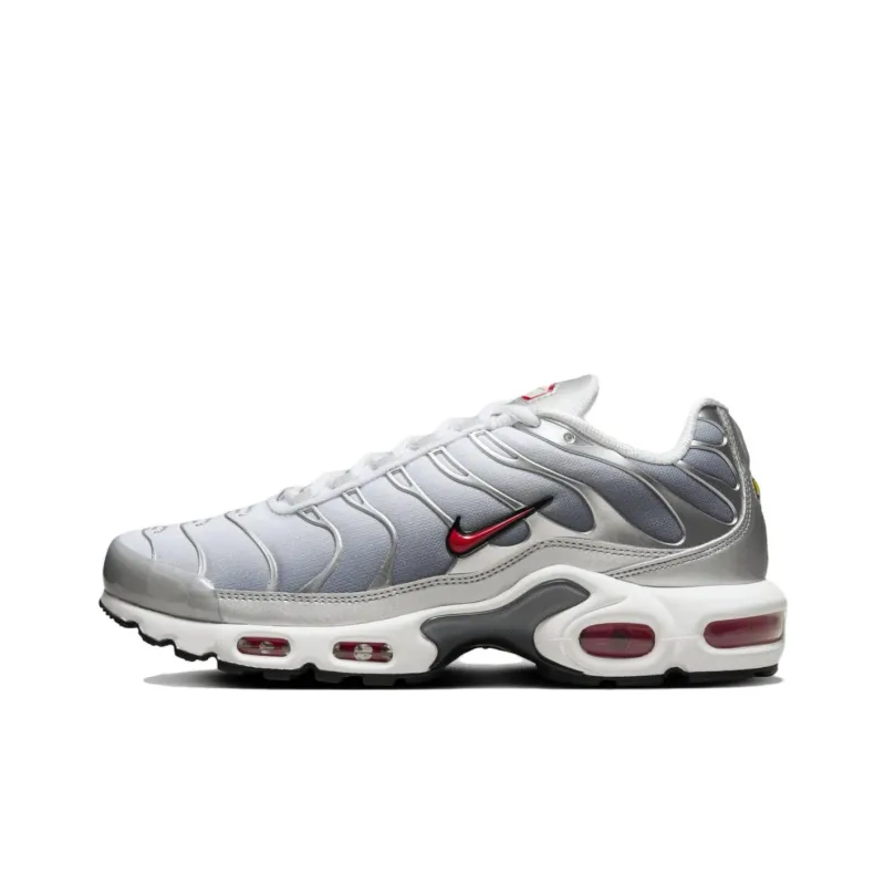 Nike Air Max Plus Anti Slip Wear Resistant Low Top Casual Running Shoes Unisex Gray Red-0