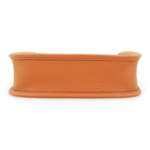 HERMES Evelyne Clemence Cow Leather Shoulder Bag, Crossbody Bag Mini Unisex Hermes Orange-6