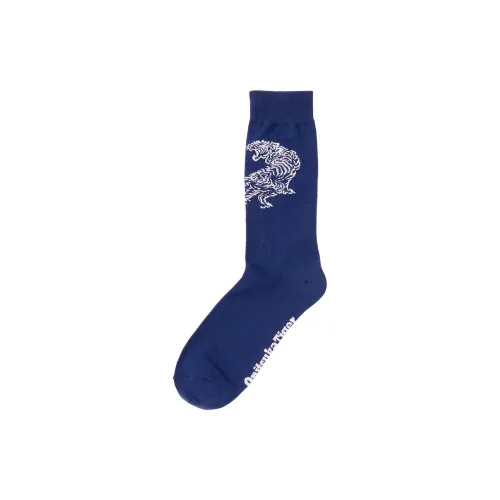 Onitsuka Tiger Mid-Calf Socks Unisex 1 Pack Navy Blue