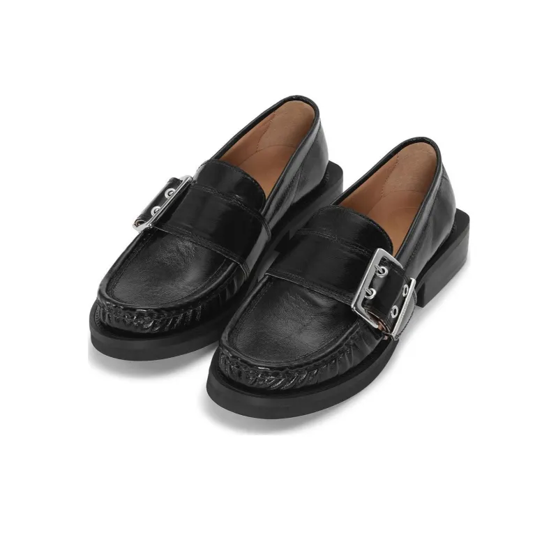 GANNI Buckle-fastening Loafers-3