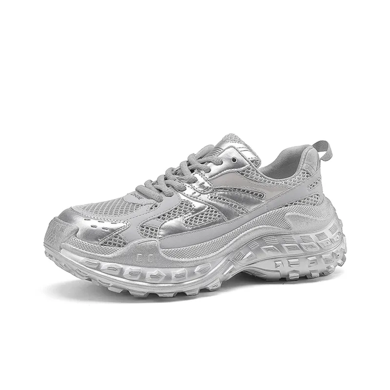 D:FUSE SCANDINAVIA Wear-Resistant Breathable Lightweight Height Increasing Low-Top Chunky Sneakers Women's-32