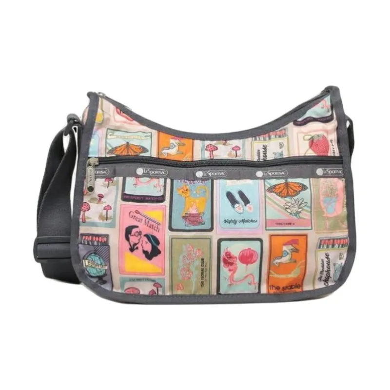LeSportsac Nylon Crossbody Bag Shoulder Bag Women's Gray & Multicolor-0