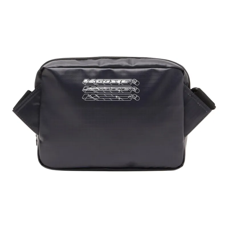 LACOSTE Coated Polyester Crossbody Bag Shoulder Bag Regular Men's Midnight Blue Black-2