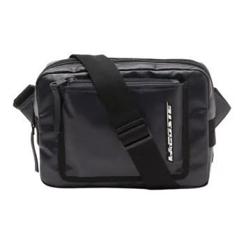LACOSTE Coated Polyester Crossbody Bag Shoulder Bag Regular Men's Midnight Blue Black