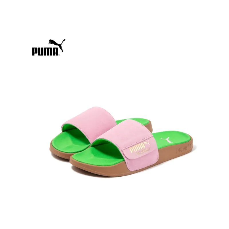 PUMA Leadcat 2.0 Abrasion Resistant Slide Slippers Unisex Pink Gold Green-1