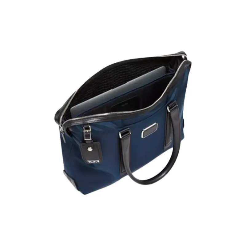 TUMI Fabric Tote Bag Shopping Bag Shoulder Bags Large Size Men's Marine Blue & Black-2