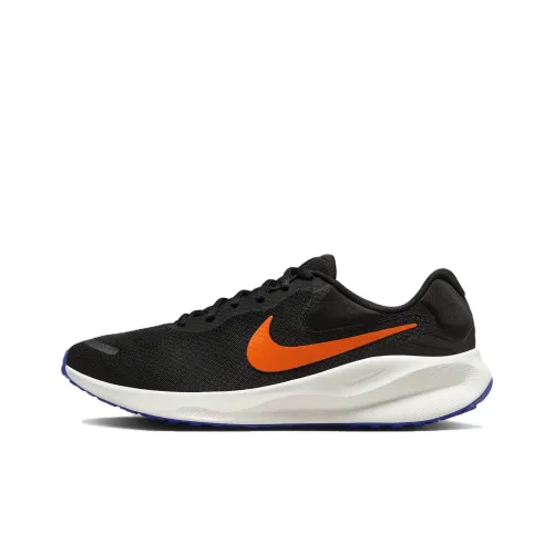 Nike REVOLUTION 7 Running Shoes Men Low-Top Black/Sky Blue/Sail/Deep Red