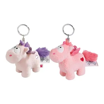 NICI Heodor & Friends Cloud Dreamer+Heart Unicorn Couple's Purple/Pink Dolls Plush Pendant 10cm Height