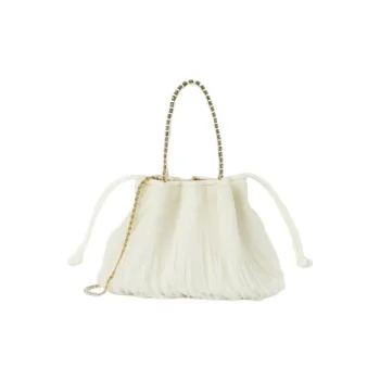 Loeffler Randall Polyester Shoulder Bag Crossbody Bag Handbag Medium Size Women's White