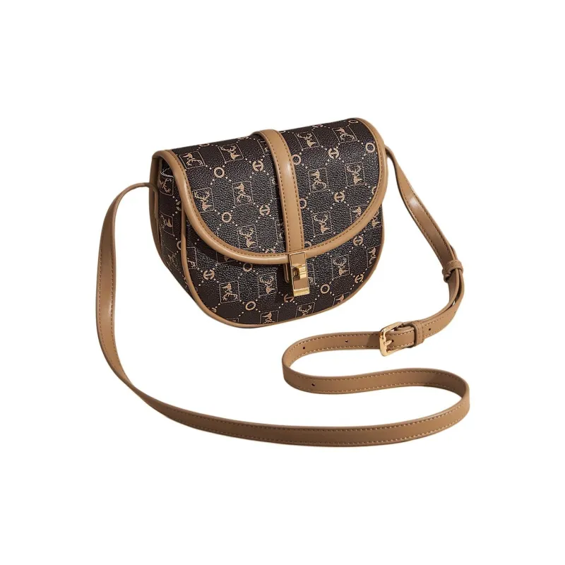 Marino Orlandi Synthetic Leather Shoulder Bag Crossbody Bag Women's Coffee/Apricot-11