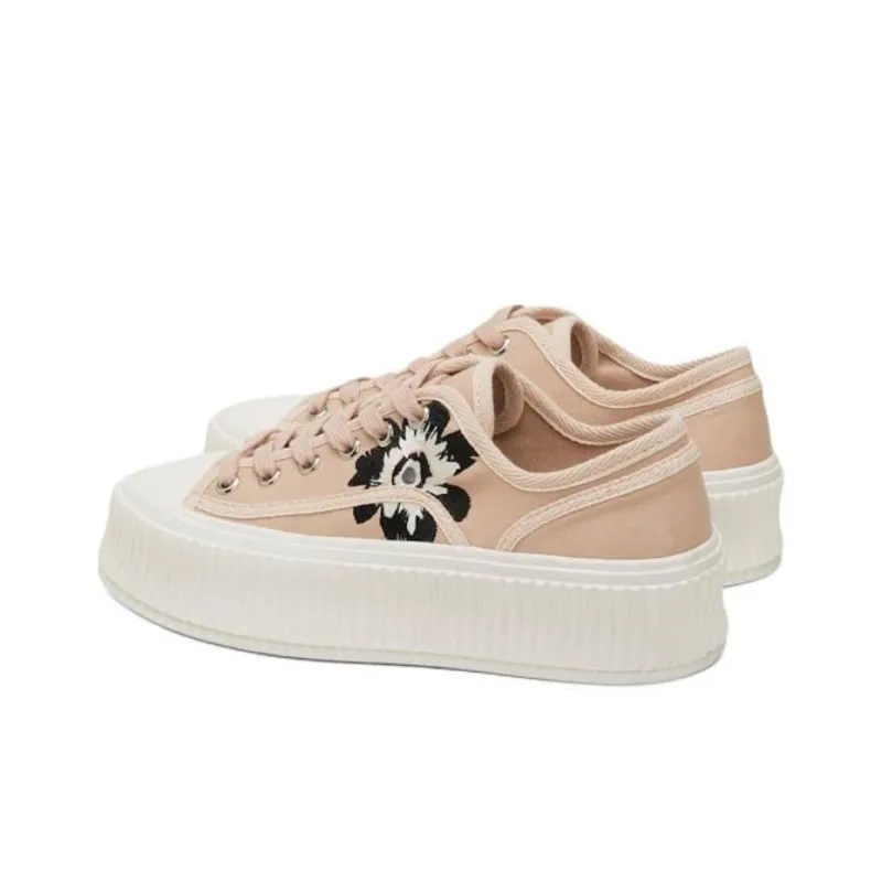 DOROTHEE SCHUMACHER Floral Sportiness Low-Top Canvas Shoes Women's Beige-3