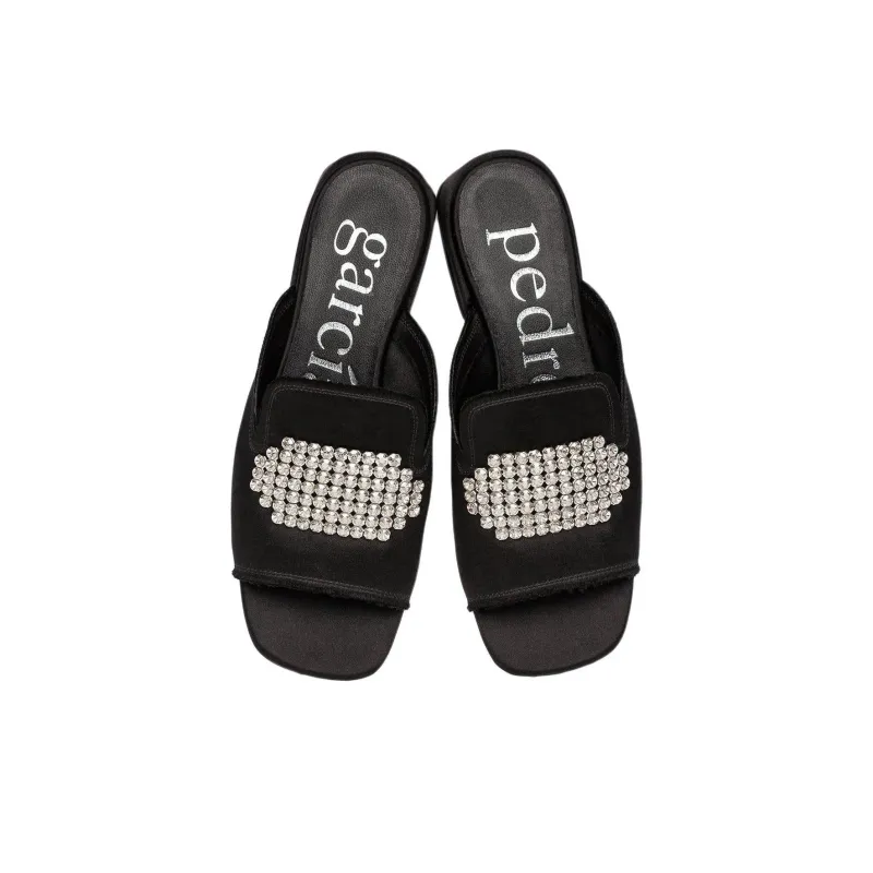 Pedro García Abrasion-Resistant Slide Slippers Women's Black-3