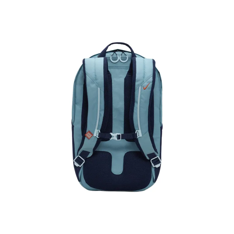 Nike Polyester With Nylon Backpack Regular Unisex Denim Turquoise & Midnight Marine Blue & Vintage Coral-2
