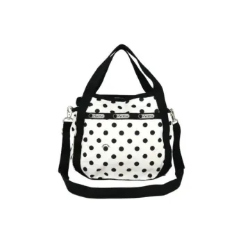 LeSportsac Polyester Shoulder Bag Crossbody Bag Handbag Women's Black & White