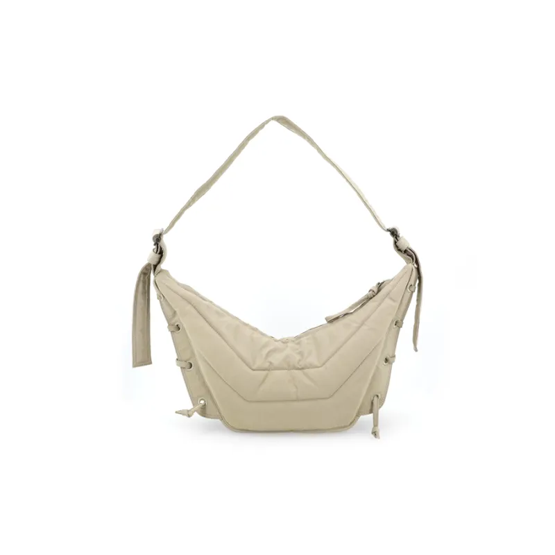 Lemaire Nylon Canvas Portable Crossbody Bag, Shoulder Bag Trumpets Unisex Clay-3