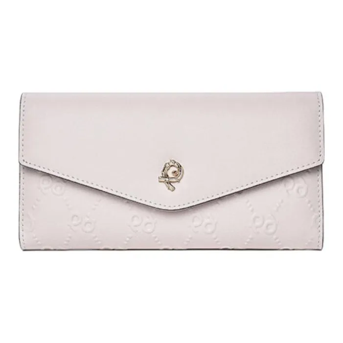 PIERRE CARDIN Cow Leather Wallet Women's Beige-0
