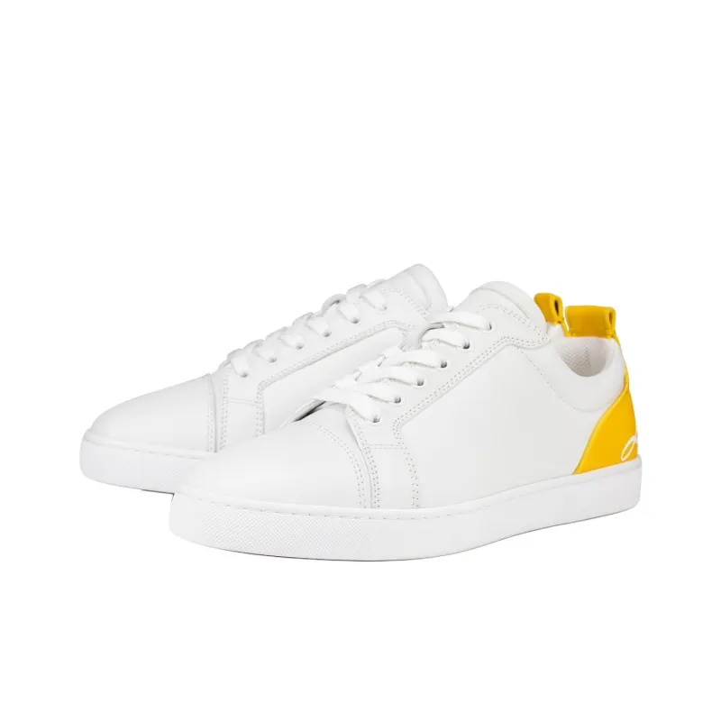 CL Fun Louis Junior Low Top Skateboard Shoes Men's White Yellow-2