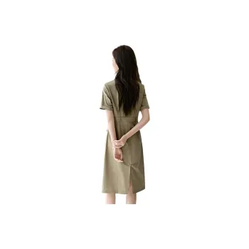 Mo Han Yi Mei Short Sleeved Dresses Women's Green