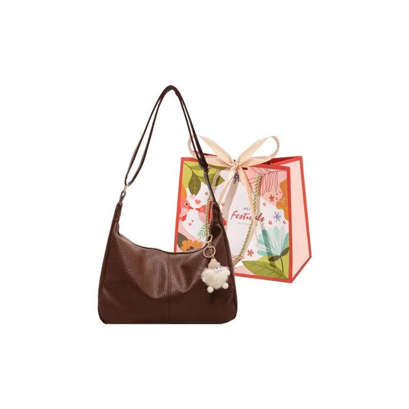 Cwatcun PU Crossbody Bag Regular Women's Ecru/Black/Brown/Coffee-23