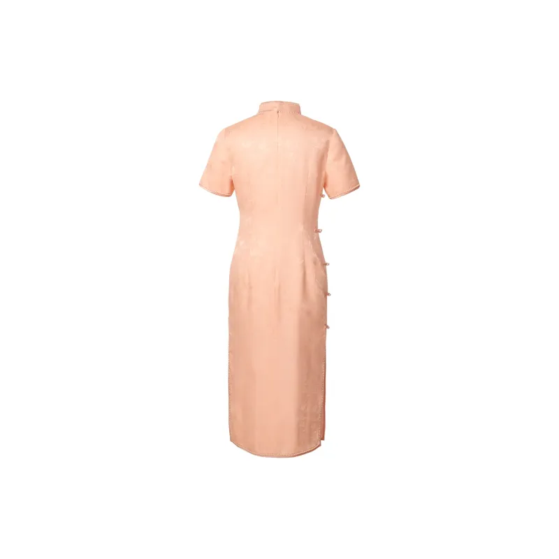 Clothes Cut By Time Cheongsam Women's Orange Red-1