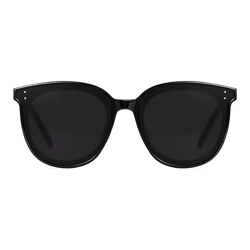 MK MINGKU Plate Frame Irregular Shape Sunglasses Unisex Black-1