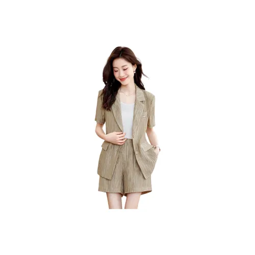 Mo Han Yi Mei Casual Suits Women's Light Coffee