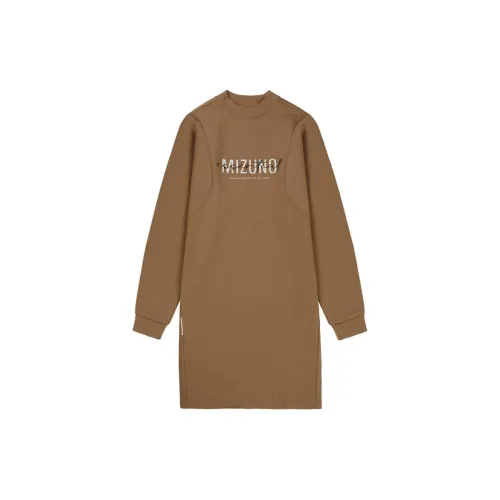 Mizuno ESSENTIAL Series Long-Sleeved Dresses Women's Golden Wheat Brown