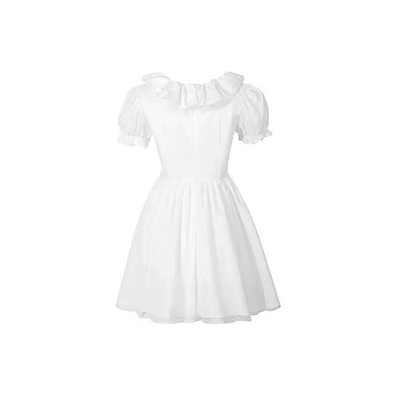 JOSR Short Sleeved Dresses Women's White-1