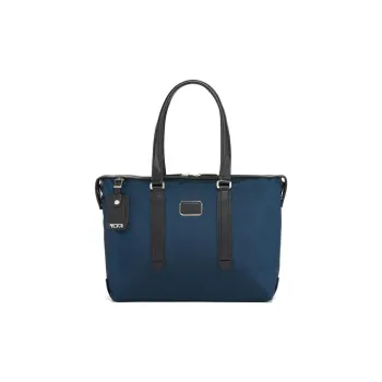 TUMI Fabric Tote Bag Shopping Bag Shoulder Bags Large Size Men's Marine Blue & Black