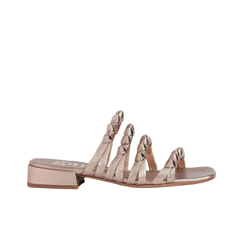 Pedro García Abrasion-Resistant Slide Slippers Women's Rose Gold-1